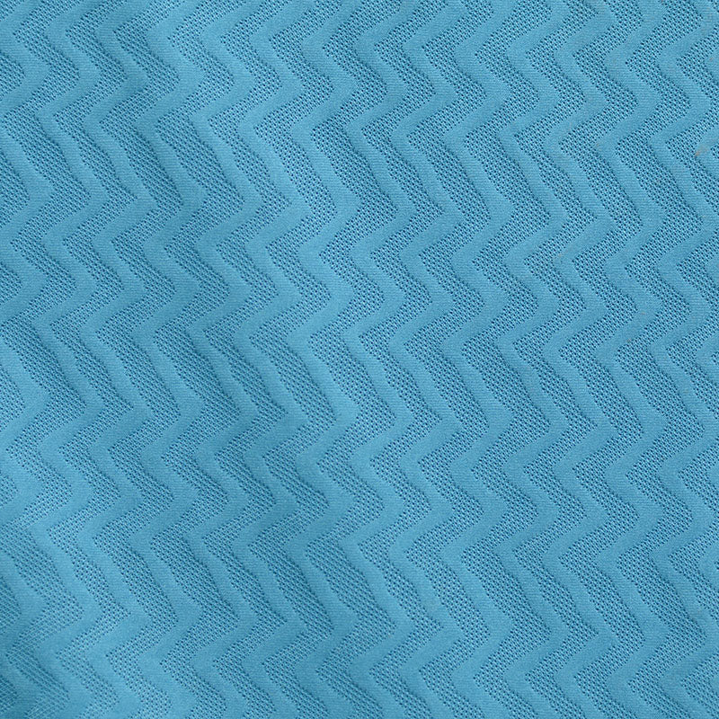 Blue Zigzag Jacquard, Polyester, 250 gsm