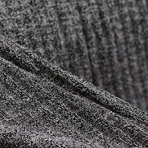 Light Grey Marl Rib Knit, Poly-Viscose, 300 gsm, 150 cm