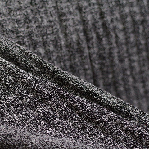 Light Grey Marl Rib Knit, Poly-Viscose, 300 gsm, 150 cm