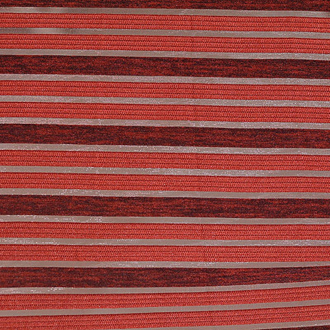 Red Horizontal-Stripe Jacquard, Polyester, 190 gsm