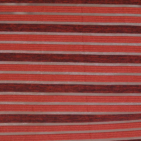 Red Horizontal-Stripe Jacquard, Polyester, 190 gsm