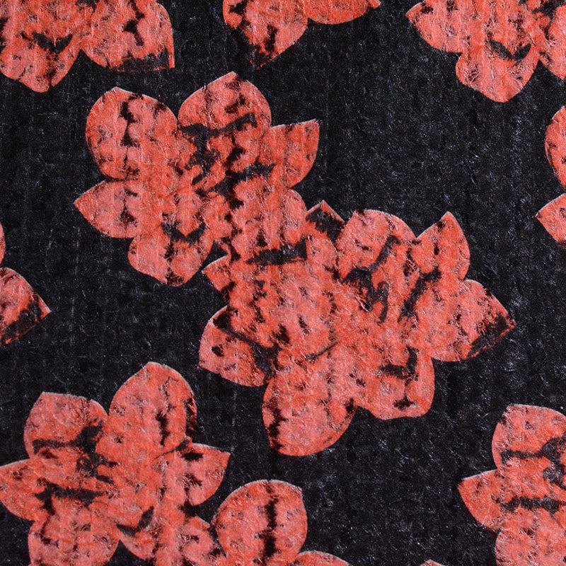 Red Floral Poplin, Cotton, 206 gsm