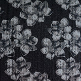 Grey Floral Poplin, Cotton