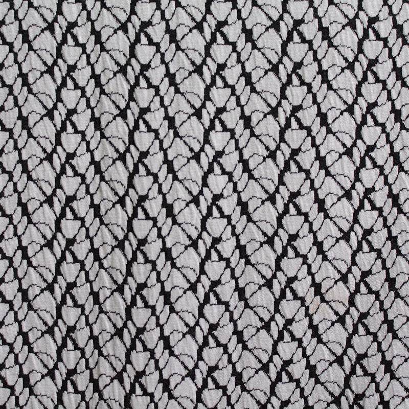 Jacquard Polyester Stretch Knit Fabric, 240 gsm, 165 cm — Grey