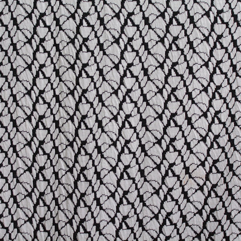 Jacquard Polyester Stretch Knit Fabric, 240 gsm, 165 cm — Grey