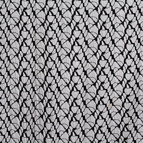 Jacquard Polyester Stretch Knit Fabric, 240 gsm, 165 cm — Grey