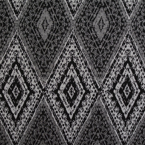 Black Textured-Diamond Jacquard, Poly-Viscose