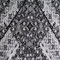 Black Geometric Jacquard, Poly-Viscose, 260 gsm