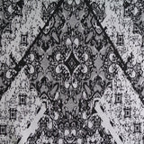 Black Geometric Jacquard, Poly-Viscose