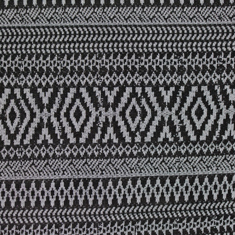 Black Geometric-Diamond Jacquard, Polyester, 210 gsm