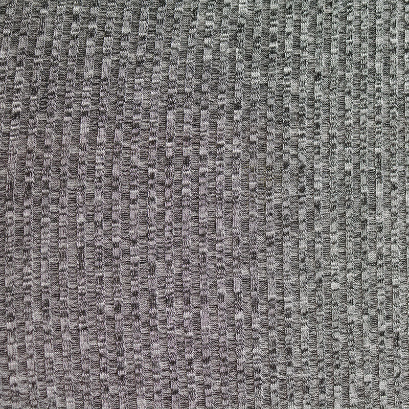 Heathered Grey Marl Rib Knit, Poly-Viscose, 190 gsm