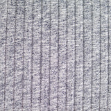 Heathered Grey Marl Rib Knit, Cotton-Poly