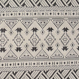 Black Geometric Jacquard, Viscose-Poly — texture