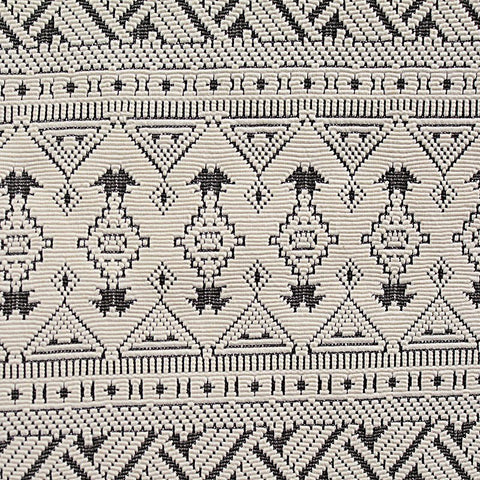 Black Geometric Jacquard, Viscose-Poly, 320 gsm