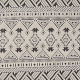 Black Geometric Jacquard, Viscose-Poly