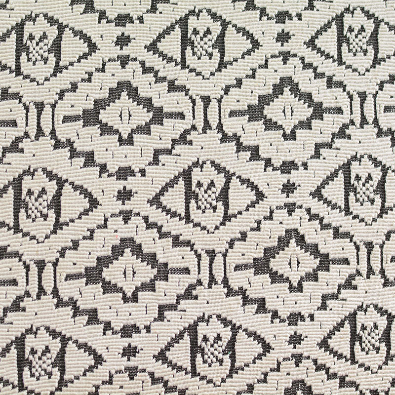 Cream Geometric Jacquard, Viscose-Poly