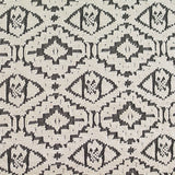 Cream Geometric Jacquard, Viscose-Poly