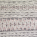 Cream Geometric Jacquard, Cotton-Poly