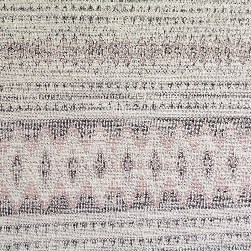 Cream Geometric Jacquard, Cotton-Poly