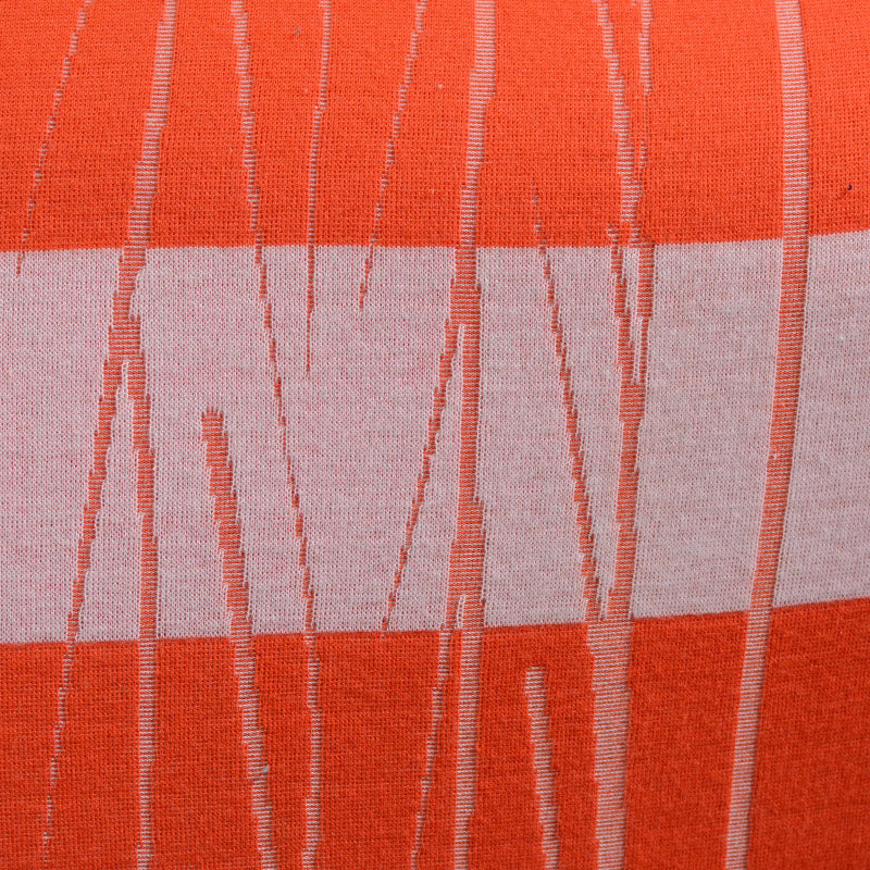 Orange Vertical-Line Jacquard, Viscose