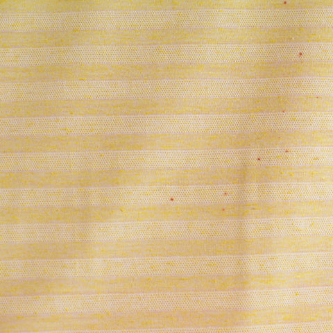 Light Yellow Horizontal-Stripe Jacquard, Poly-Viscose