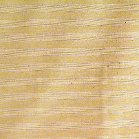 Light Yellow Horizontal-Stripe Jacquard, Poly-Viscose