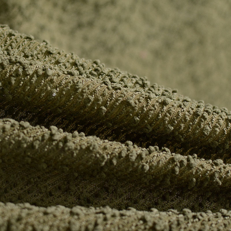 Green Dot Rib Knit, Viscose-Poly
