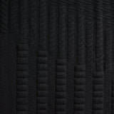 Jacquard Polyester Stretch Knit Fabric, 340 gsm, 160 cm — Black