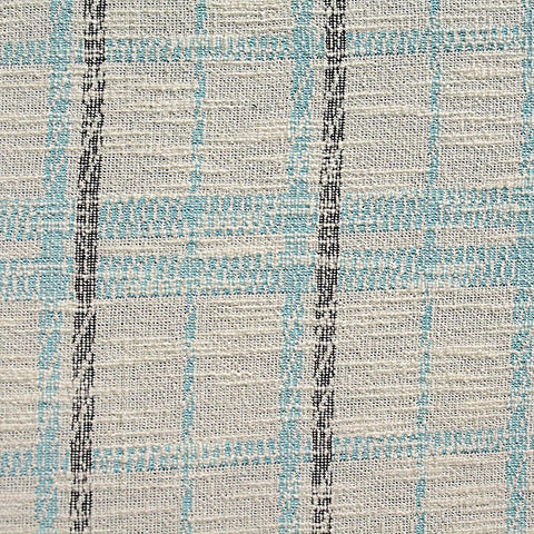 Cream Plaid Jacquard, Cotton-Poly