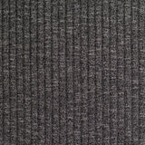 Dark Grey Heathered-Marl Rib Knit, Poly-Viscose
