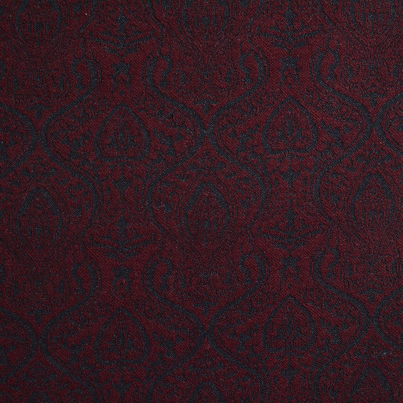 Dark Red Paisley Jacquard, Cotton-Nylon
