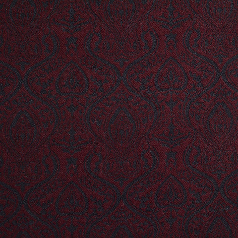 Dark Red Paisley Jacquard, Cotton-Nylon
