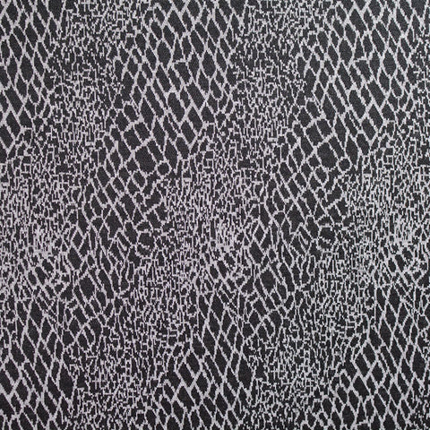 Black Animal Print Jacquard, Poly-Viscose, 250 gsm
