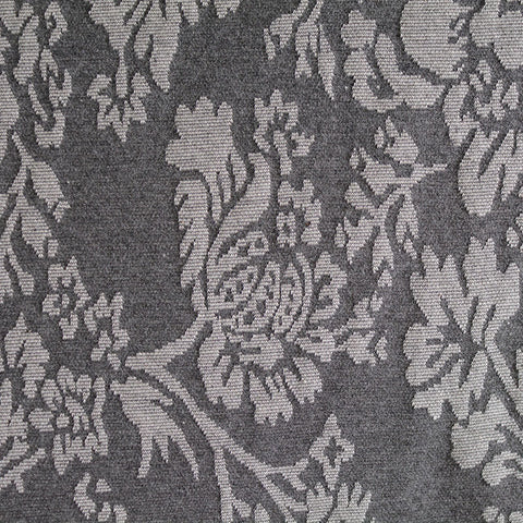Grey Tone-on-Tone Floral Jacquard, Poly-Cotton, 235 gsm