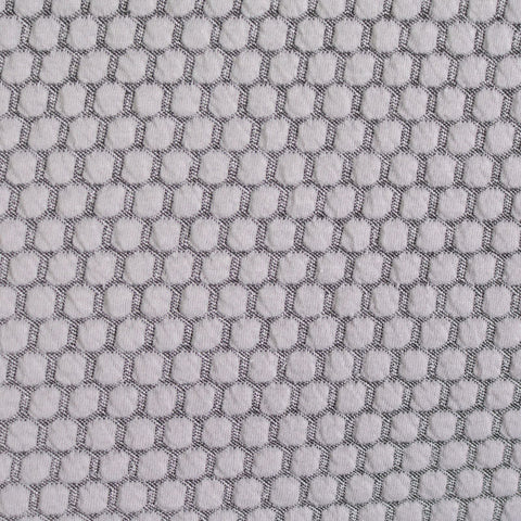 White Honeycomb Jacquard, Poly-Viscose