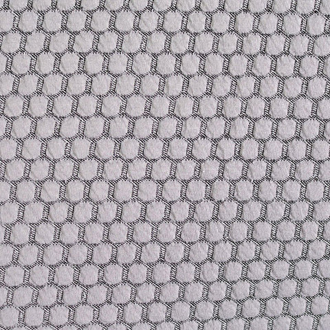 White Honeycomb Jacquard, Poly-Viscose