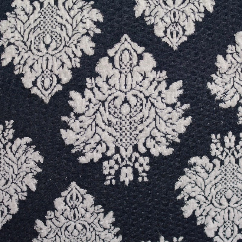 White Damask Jacquard, Poly-Viscose
