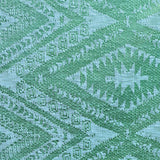Light Green Geometric Jersey Knit, Polyester