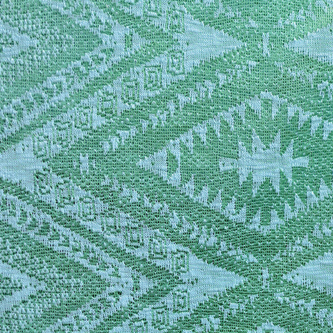 Light Green Geometric Jersey Knit, Polyester