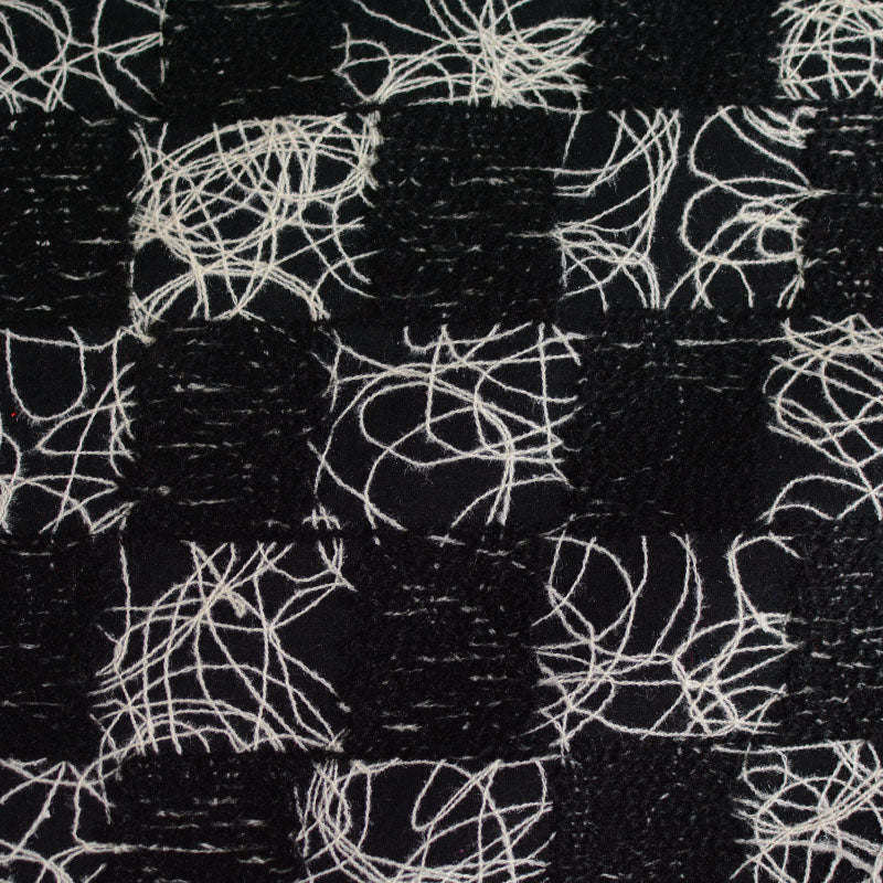 Black Squares Jacquard, Viscose