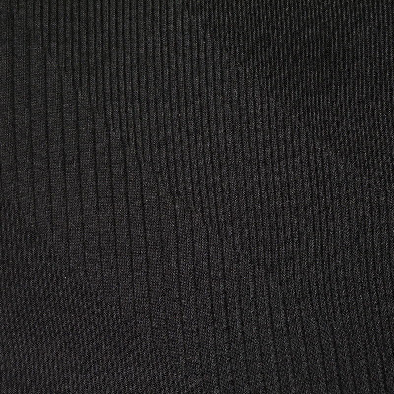Jacquard Polyester Acrylic Knit Fabric, 243 gsm, 160 cm — Black