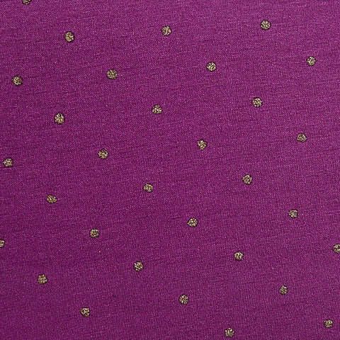 Gold Dots Knit, Poly-Viscose