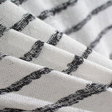 Black Stripes Chunky Knit, Viscose-Poly — texture
