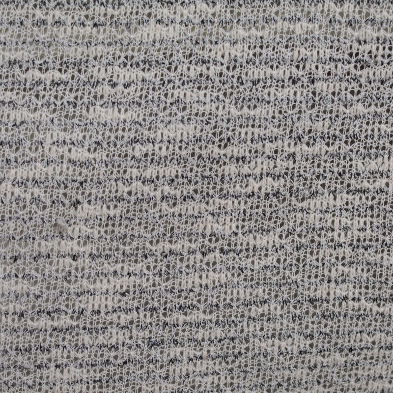 Dark Grey Horizontal-Stripe Knit, Cotton-Poly