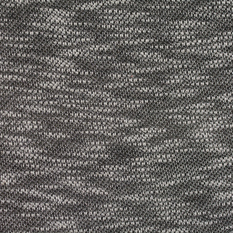 Black Marl French Terry, Cotton-Poly, 200 gsm