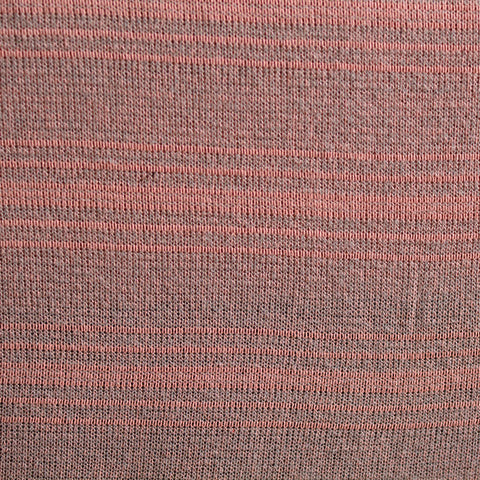 Red Horizontal-Stripe Chunky Knit, Viscose-Poly, 127 gsm