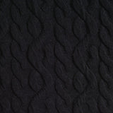Jacquard Polyester Viscose Stretch Knit Fabric, 350 gsm, 165 cm — Black