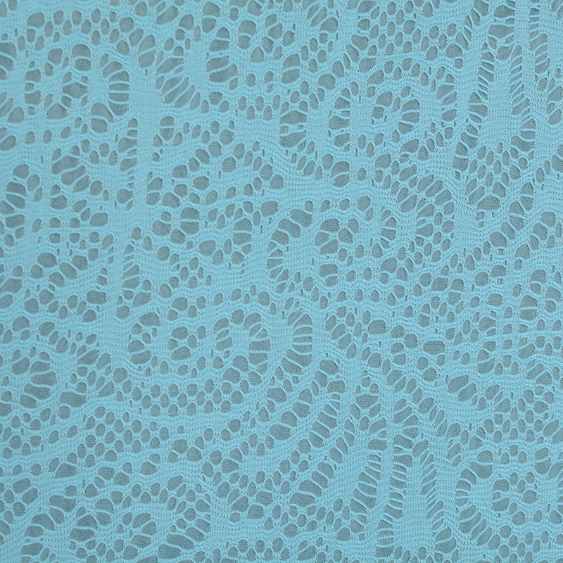 Light Blue Openwork Jersey Knit, Polyester