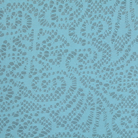 Light Blue Openwork Jersey Knit, Polyester