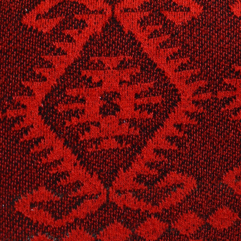 Red Geometric-Diamond French Terry, Acrylic-Poly